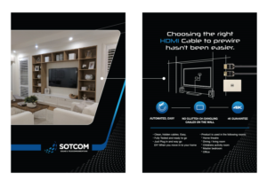  Hdmi 4K  solution Hidden cable solution for wall hung TV, Flyer | Flyer-Design von ArtTank