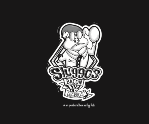 Sluggos Bacon and Egg Rolls | Logo Design by GenArt