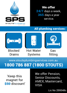 Stouts Plumbing Services requires design for magnets  | Graphic Design by DesignerGuide