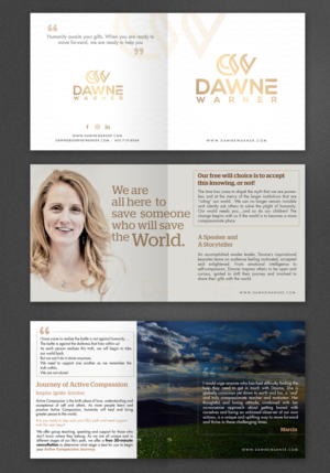 I believe you are here to save someone who will save the world  | Brochure Design by SAI DESIGNS