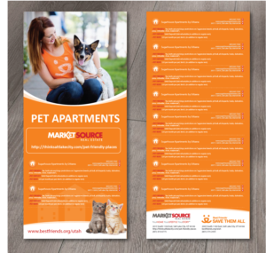 4x11 flyer with a list of apartments (I will provide) co-branded between 2 companies.  | Flyer Design by alex989