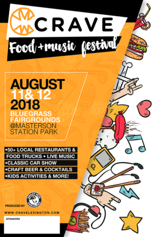 CRAVE food + music festival poster | Poster Design by B L X C K_R X I N B O W