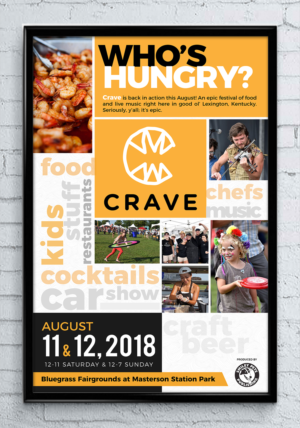 CRAVE food + music festival poster | Poster Design by SAI DESIGNS