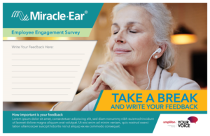 Employee engagement survey desk drop ( Miracle-Ear, Canada) | Flyer Design by LeonFX