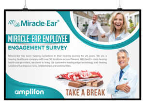 Employee engagement survey desk drop ( Miracle-Ear, Canada) | Flyer Design by SAI DESIGNS