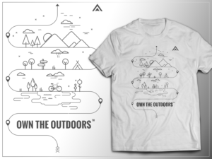 Mapping App Company needs T-Shirt Designs for outfoors people | T-shirt Design by Tomi and Edó