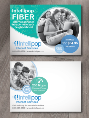 Intellipop Fiber Internet Postcard | Flyer Design by alex989