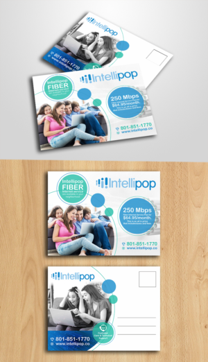 Intellipop Fiber Internet Postcard | Flyer Design by ecorokerz