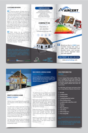 Aircert Energy Ratings Whole Home Energy Rating Flyer | Flyer Design by alex989