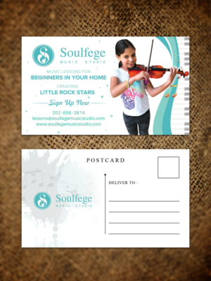 Soulfege Music Studio needs a promotional postcard design  | Business Card Design by Sandaruwan