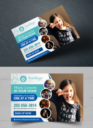 Soulfege Music Studio needs a promotional postcard design  | Business Card Design by SAI DESIGNS