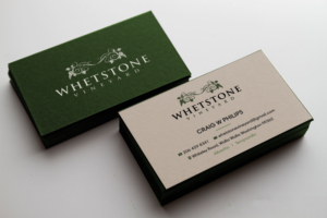 Whetstone Vineyard (Business Card and Logo, core brand image) | Visitenkarten-Design von Riz'