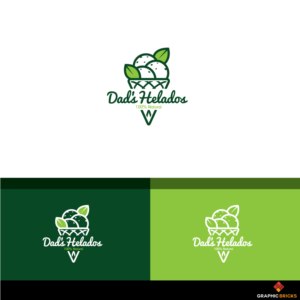 Dad's Helados   and   100% Natural | Logo Design by Graphic Bricks