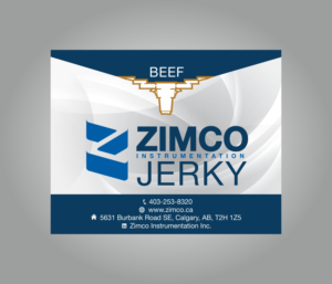 Zimco Instrumentation Inc. Beef Jerky Label | Grafik-Design von Maestroto