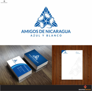 Amigos de Nicaragua, Azul y Blanco | Logo-Design von Graphic Bricks