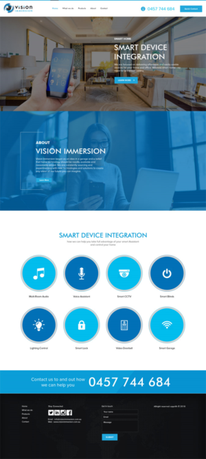 Vision Immersion is a Smart Device and Wiring Business offering the latest in Smart Home Devices inc | Web Design by AVROM