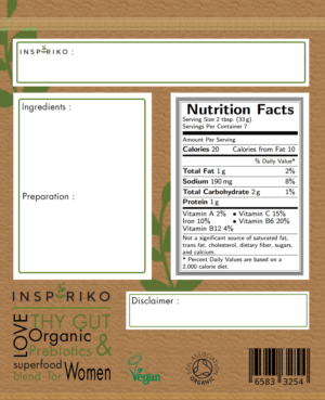 Minimalist label design for back of the package | Label Design by edge design