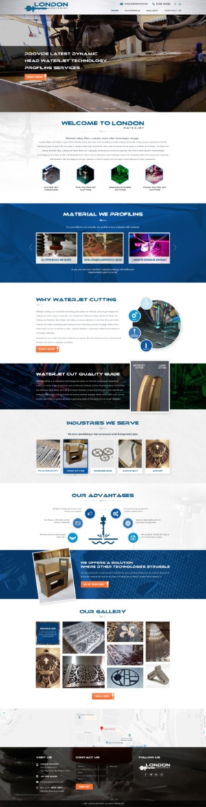 Waterjet Cutting Business requires an up to date website | Web Design by Reimagine