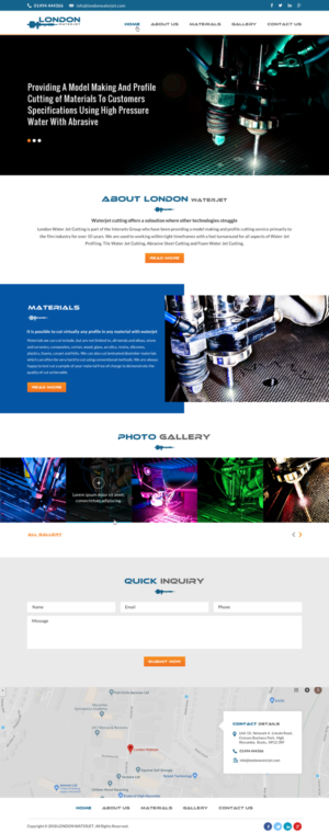 Waterjet Cutting Business requires an up to date website | Web Design by Creative Design