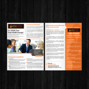 SureFire Transformation LLC. Capabilities Statement | Flyer Design by Schöpfer