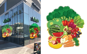 Healthy food restaurant  window Decal  | Graphic Design by Rickyy