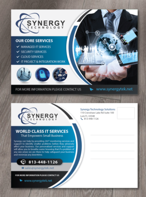 Postcard design for Managed IT company | Postcard Design by alex989