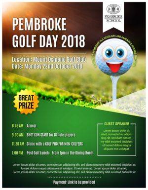 Golf Day Flyer - Pembrok School  | Flyer-Design von Pinky 