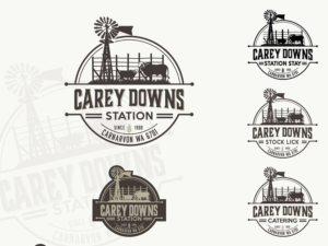 Carey Downs Station (But it also needs to have an editable sub heading to add our sub businesses (such as Stock Licks, Station Stay, Catering and others) | Logo Design by Happy Fish Creations