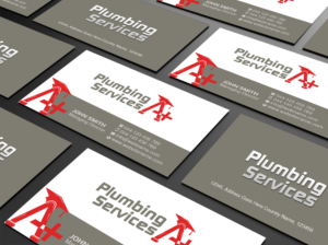 Business Card Design by Creations Box 2015 for plumbing services A+ | Design #18845451