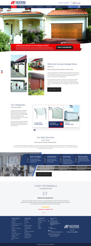 Website Redesign - home improvements/garage door supplier & installer in London  | Wordpress Design by Sbss