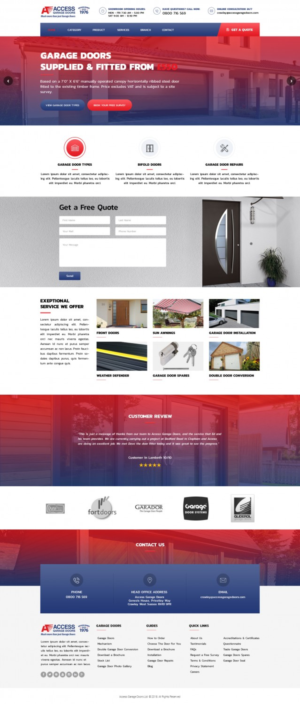 Wordpress Design by Tamil Tech for Access Garage Doors Ltd | Design #18867416