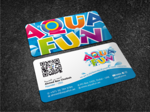 Aqua fun inflatable water park card  | Visitenkarten-Design von Atvento Graphics