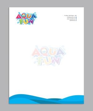 Aquafun water park letter head  | Letterhead Design by AbyJohns