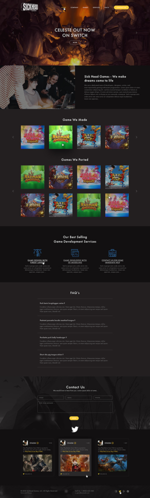 Sickhead Games Company Wordpress Site | Wordpress Design by Ved Web Services