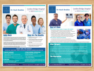 Make a medical leaflet for my patients undergoing ankle blocks | Flyer Design by ecorokerz