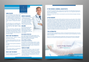 Make a medical leaflet for my patients undergoing ankle blocks | Flyer Design by SAI DESIGNS