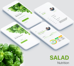 SALAD Nutrition Mobile Application Layout | App Design by AppGeek