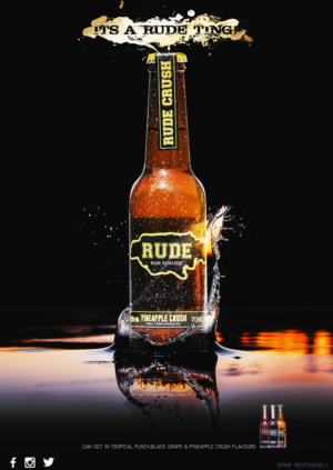 Rude Drinks needs a poster for a new alcoholic drink | Werbe-Design von Creative Shots Studio