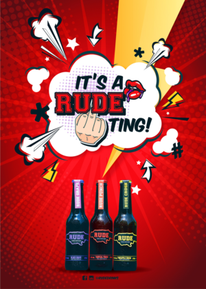 Rude Drinks needs a poster for a new alcoholic drink | Werbe-Design von Pinky 