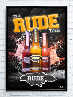 Rude Drinks needs a poster for a new alcoholic drink | Werbe-Design von SAI DESIGNS