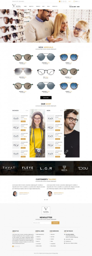 Web Design by pentaxial for VITA - optical  | Design #19104182