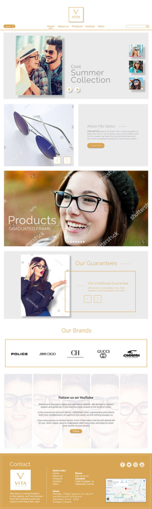 Web Design by Randesign for VITA - optical  | Design #19049197