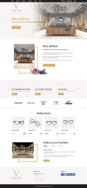 Web Design by PiXthemes for VITA - optical  | Design #19022951