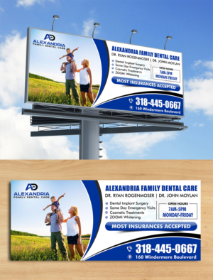 Billboard Design for Modern Family Dentistry | Werbetafel-Design von ecorokerz