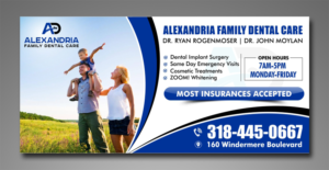 Billboard Design for Modern Family Dentistry | Werbetafel-Design von ecorokerz