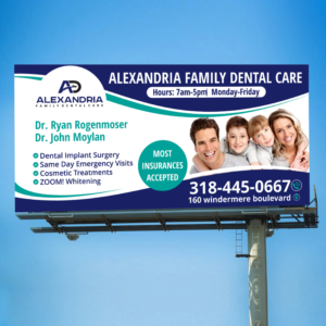 Billboard Design for Modern Family Dentistry | Werbetafel-Design von Aurora:)