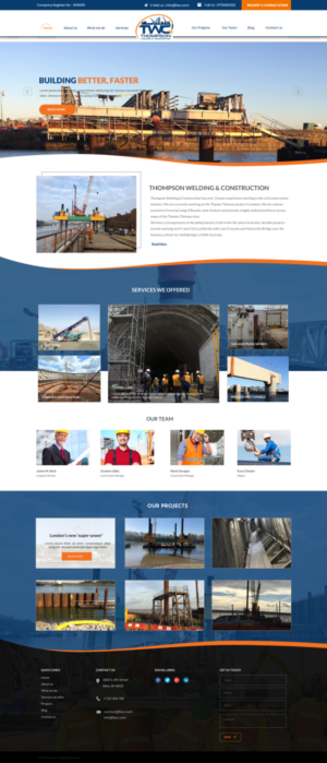 Wordpress Design by Stranger Designer for Thompson Welding & Construction | Design #19031448