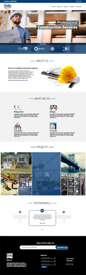 Wordpress Design by Olufemi1on1 for Thompson Welding & Construction | Design #18946316