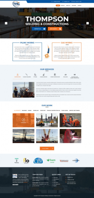 Website for Thompson Welding & Construction Ltd | Wordpress Design by v.senthil-designer