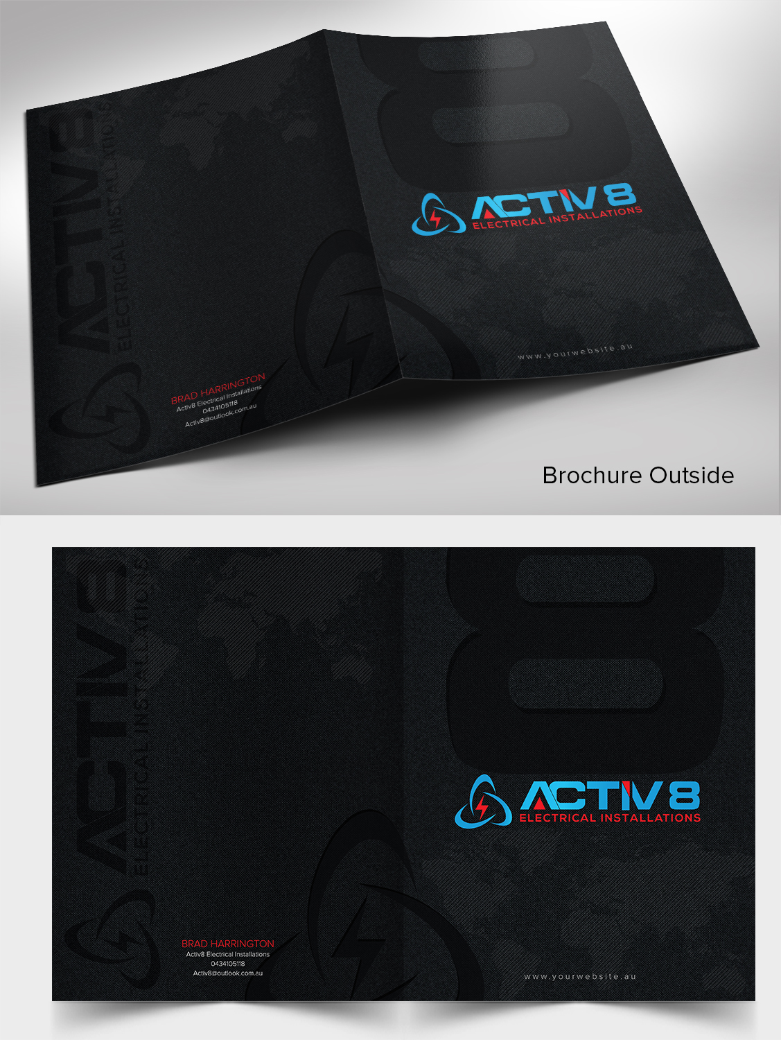 Brochure Design by SAI DESIGNS for Activ8 electrical installations  | Design #18956868